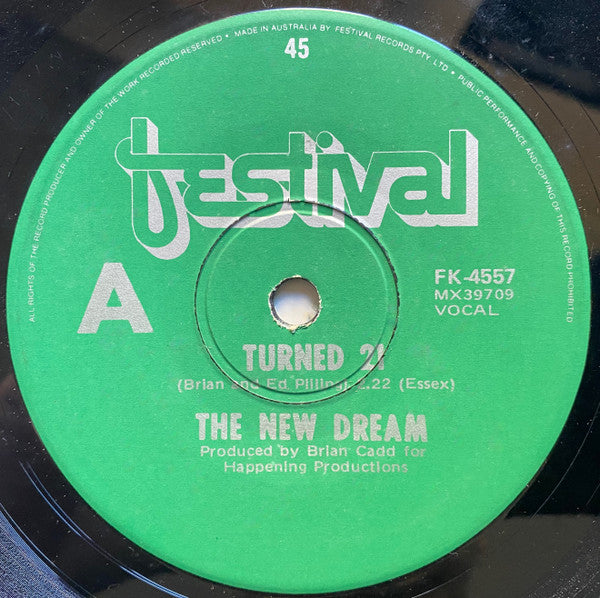 The New Dream : Turned 21 (7&quot;, Single)