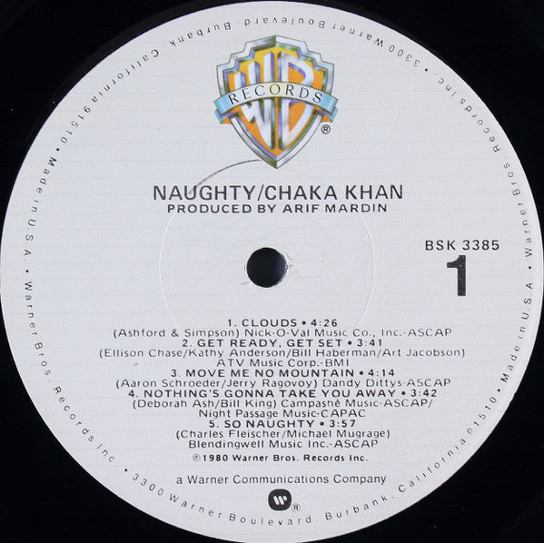 Chaka Khan : Naughty (LP, Album, Los)