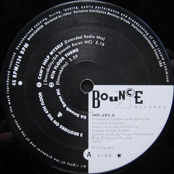 2 Brothers On The 4th Floor : Can't Help Myself (12")