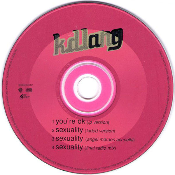 k.d. lang : You're O.K. (CD, Single, Car)