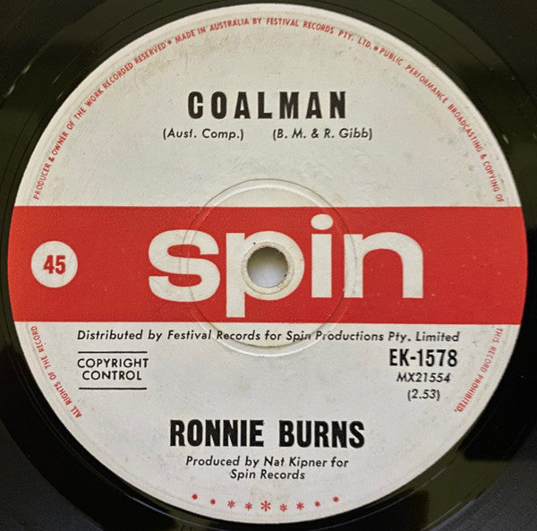 Ronnie Burns : Coalman (7&quot;, Single)