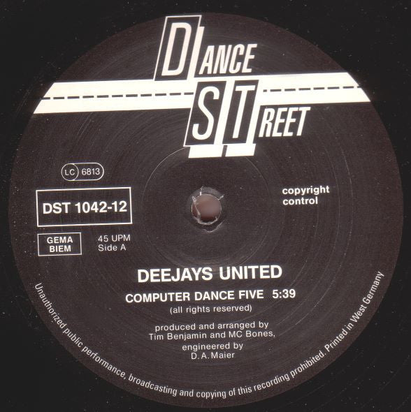 Deejays United : Computer Dance Five (12&quot;, Maxi)