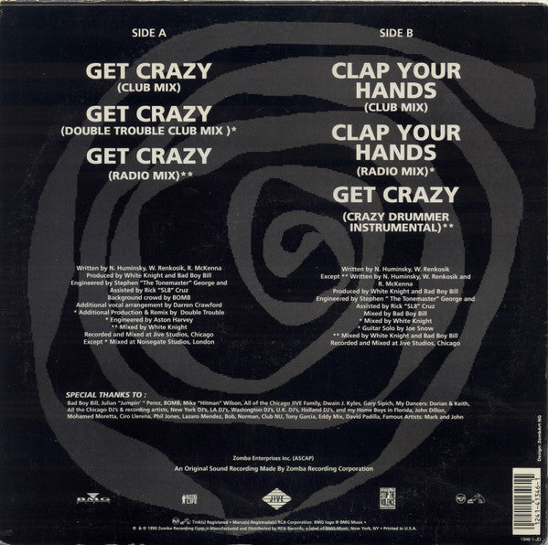 White Knight : Get Crazy (12")