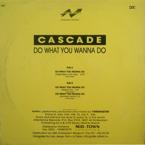 Cascade (5) : Do What You Wanna Do (12")