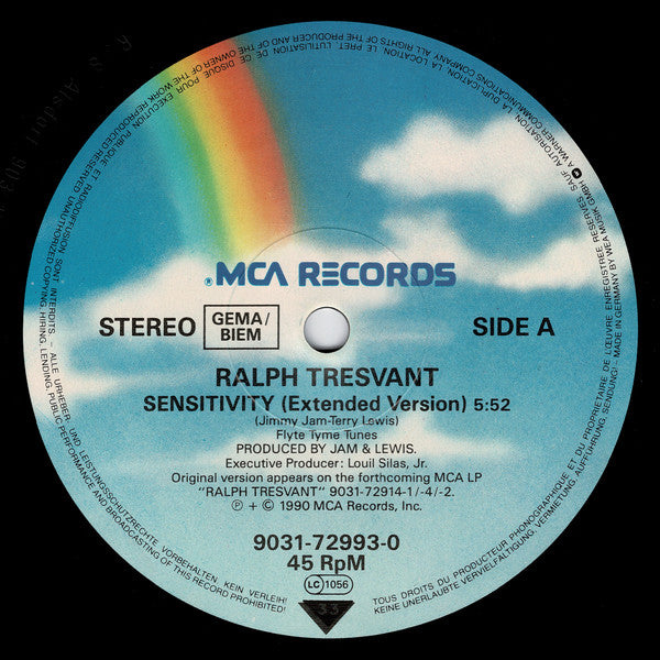 Ralph Tresvant : Sensitivity (12", Maxi)