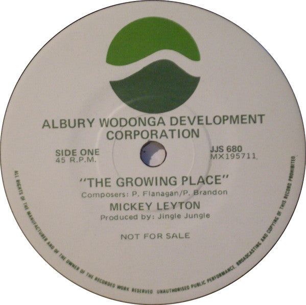Mickey Leyton, Rob Maynard (2) : The Growing Place (7")