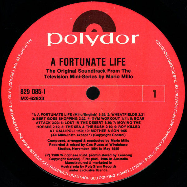 Mario Millo : A Fortunate Life (LP, Album)