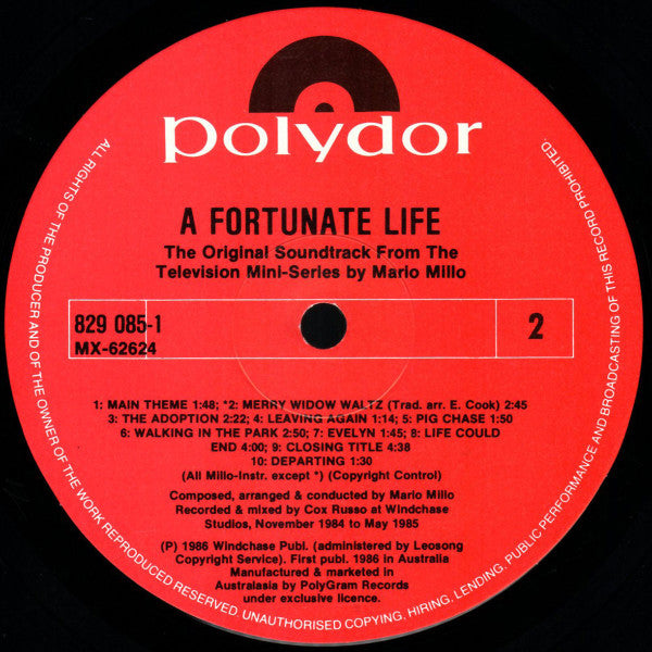 Mario Millo : A Fortunate Life (LP, Album)