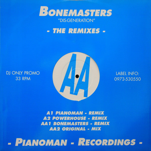 Bonemasters : Dis-generation (The Remixes) (12", Promo)