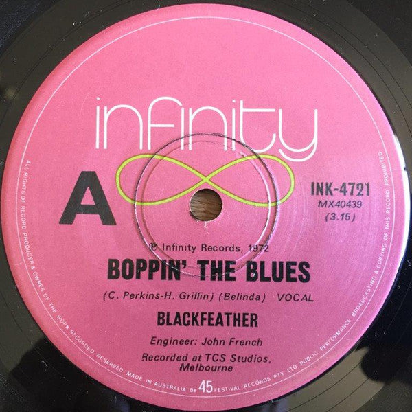 Blackfeather : Boppin&#39; The Blues (7&quot;, Single, Ita)