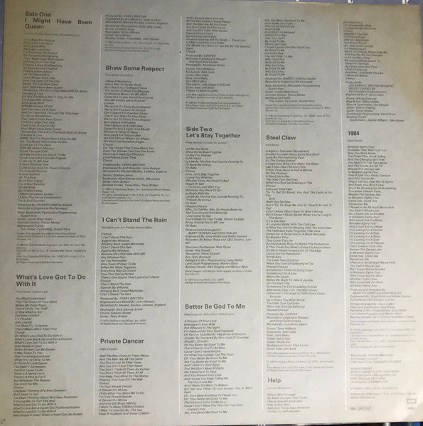 Tina Turner : Private Dancer (LP, Album)