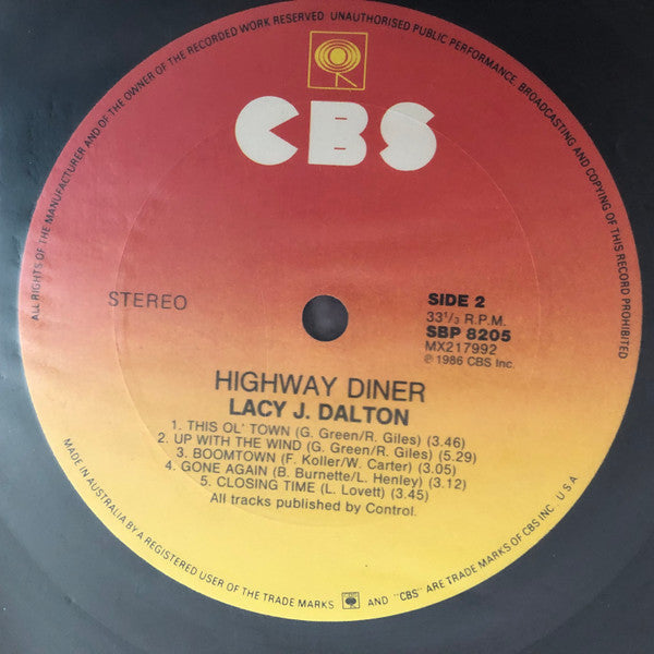 Lacy J. Dalton : Highway Diner (LP, Album)