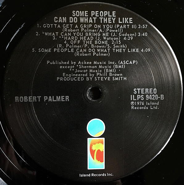 Robert Palmer : Some People Can Do What They Like (LP, Album, San)