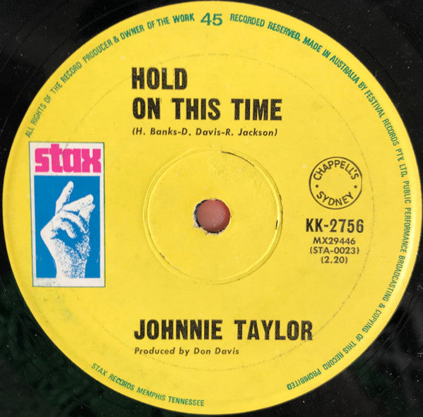 Johnnie Taylor : Take Care Of Your Homework / Hold On This Time (7", Single)