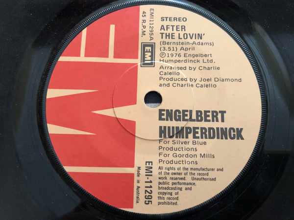 Engelbert Humperdinck : After The Lovin&#39; (7&quot;, Single)