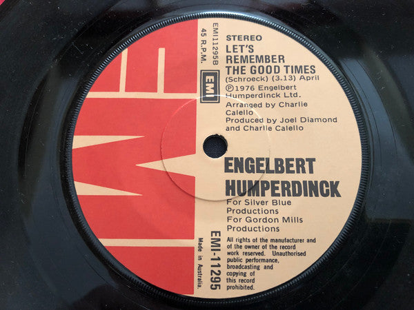 Engelbert Humperdinck : After The Lovin' (7", Single)