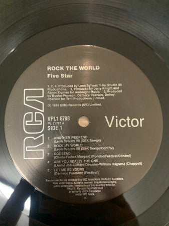 5 Star* : Rock The World (LP, Album)