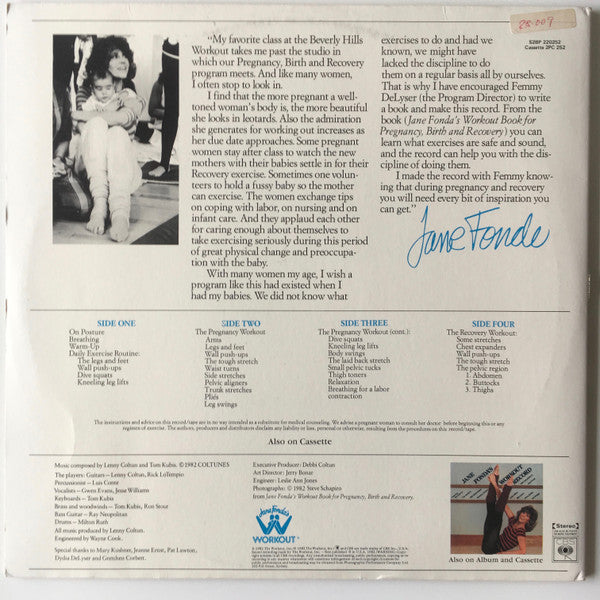 Jane Fonda : Jane Fonda's Workout Record For Pregnancy, Birth And Recovery (2xLP, Album)