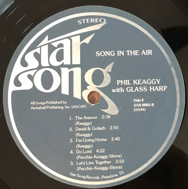 Phil Keaggy With Glass Harp : Song In The Air (LP, Comp)