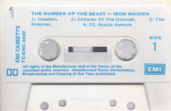 Iron Maiden : The Number Of The Beast (Cass, Album)