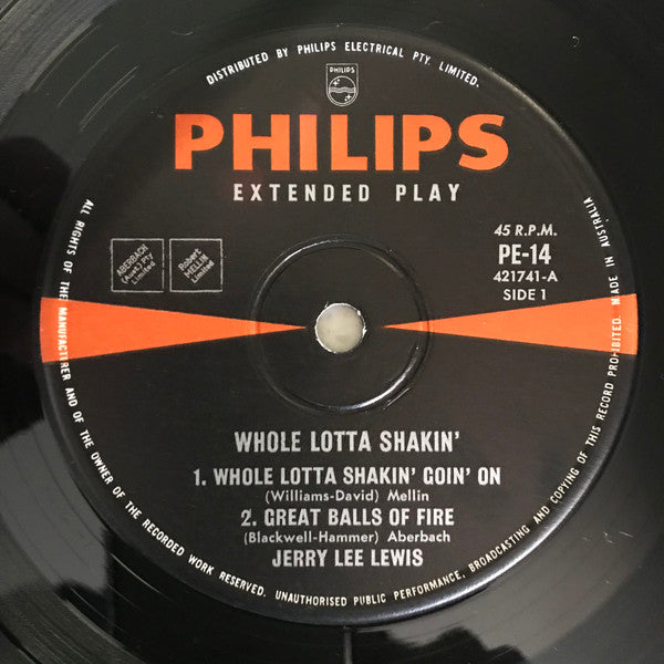 Jerry Lee Lewis : Whole Lotta Shakin'! EP (7", EP, Comp)