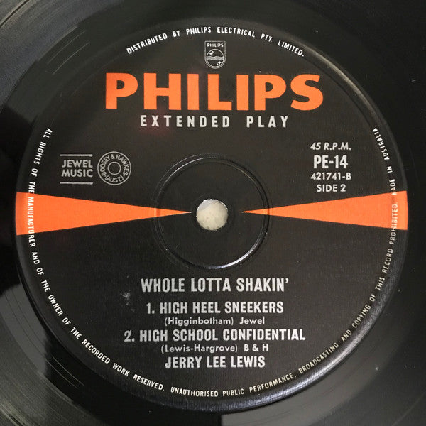 Jerry Lee Lewis : Whole Lotta Shakin'! EP (7", EP, Comp)