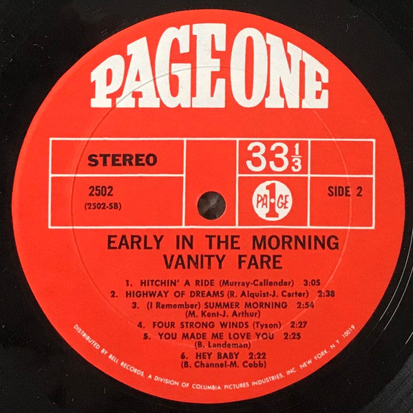 Vanity Fare : Early In The Morning (LP, Album, Mon)