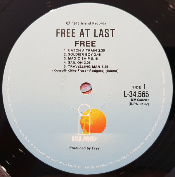 Free : Free At Last (LP, Album, RP)