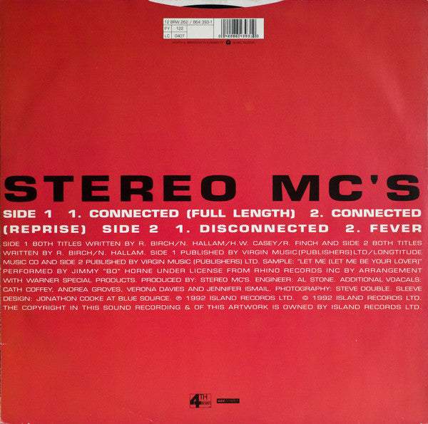 Stereo MC's : Connected (12", Single, DFI)
