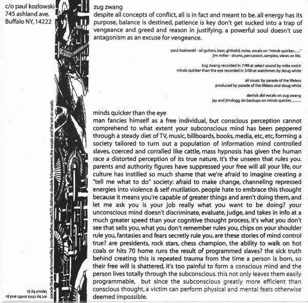 Parade Of The Lifeless / Dahmer : Parade Of The Lifeless / Dahmer (7")