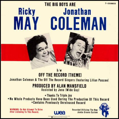 The Big Boys (4), Jonathan Coleman (5), Ricky May : Built For Comfort (7", Single)