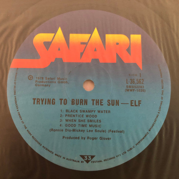 ELF (3) : Trying To Burn The Sun (LP, Album)