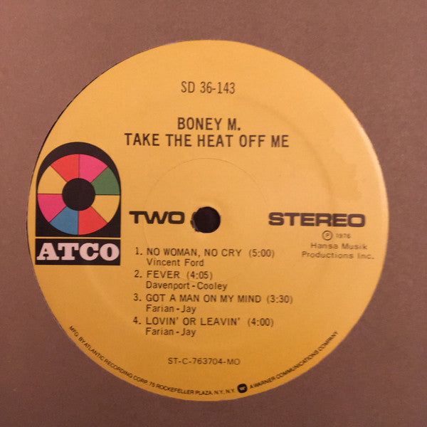 Boney M. : Take The Heat Off Me (LP, Album)