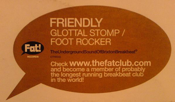 Friendly : Glottal Stomp / Foot Rocker (12")