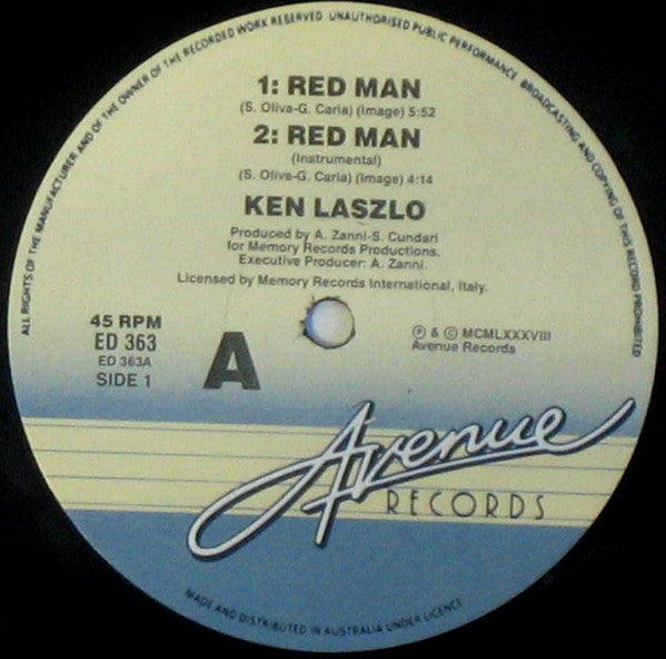 Ken Laszlo : Red Man / Black Pearl (12")