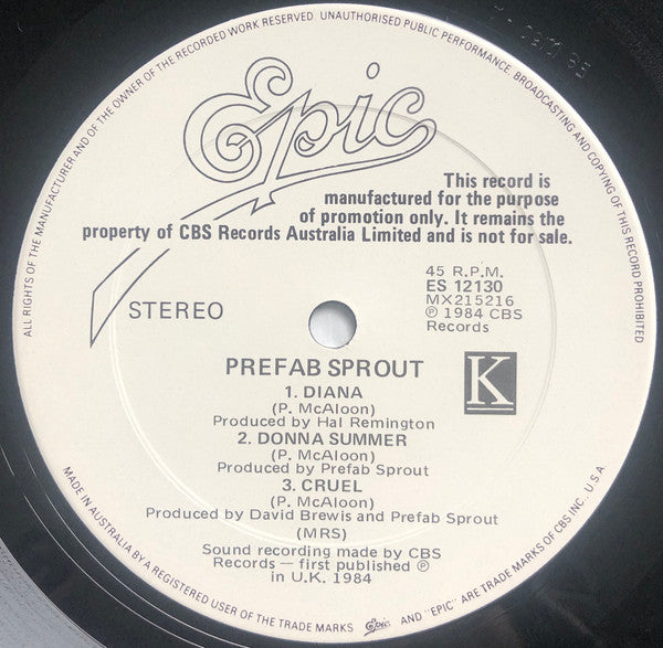 Prefab Sprout : When Love Breaks Down (12", Promo)