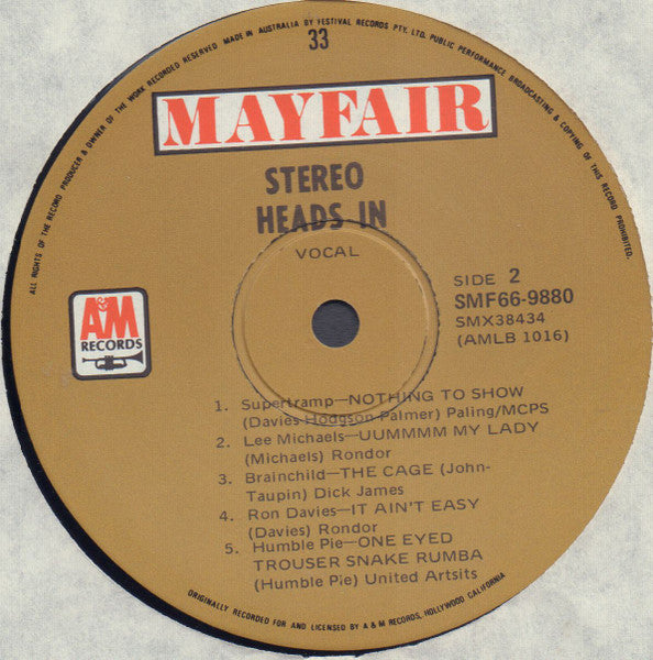 Various : Heads In (LP, Comp, Smplr)