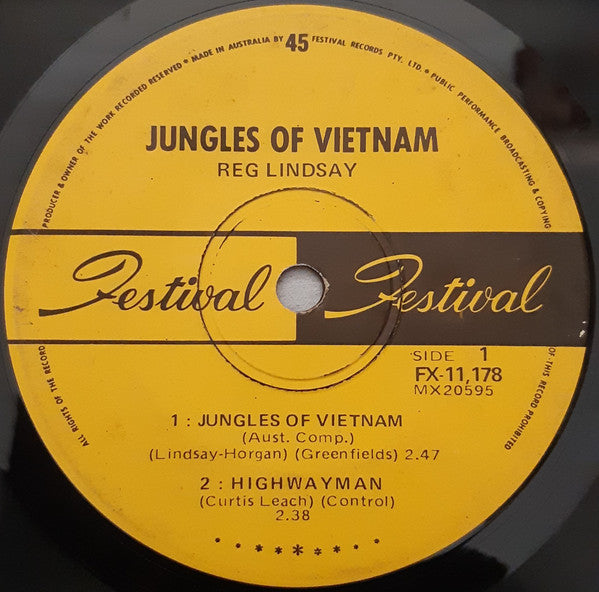 Reg Lindsay : Jungles Of Vietnam (7", EP)