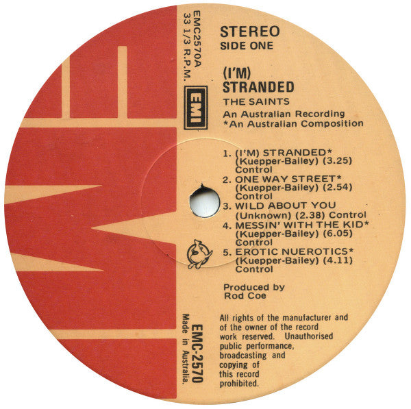 The Saints (2) : (I'm) Stranded (LP, Album)