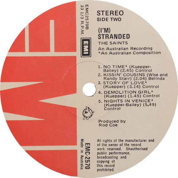 The Saints (2) : (I'm) Stranded (LP, Album)