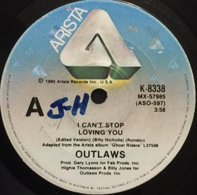 Outlaws : I Can't Stop Loving You (7", Single)