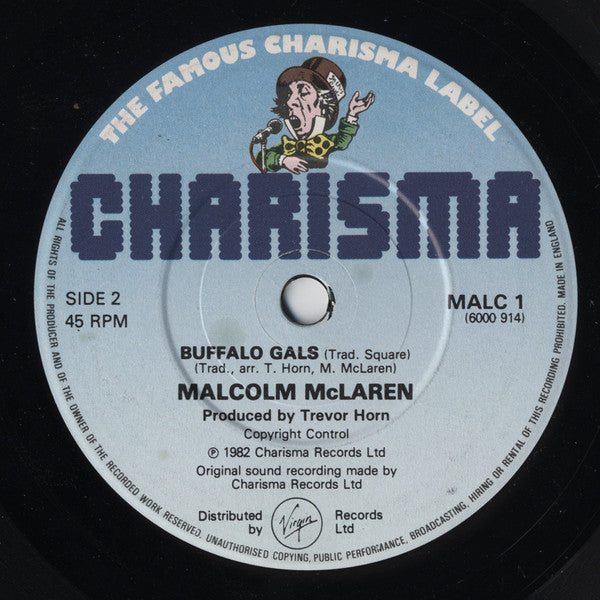 Malcolm McLaren & World's Famous Supreme Team : Buffalo Gals (7", Single, RE, Blu)