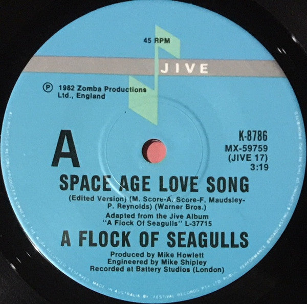 A Flock Of Seagulls : Space Age Love Song (7", Single)