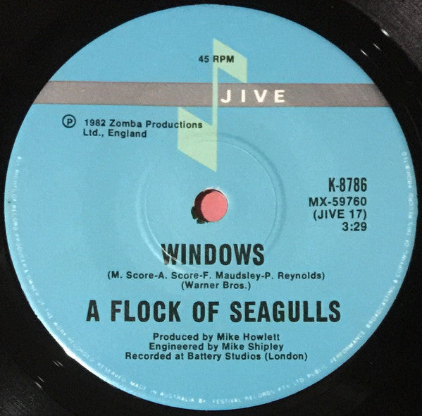 A Flock Of Seagulls : Space Age Love Song (7", Single)