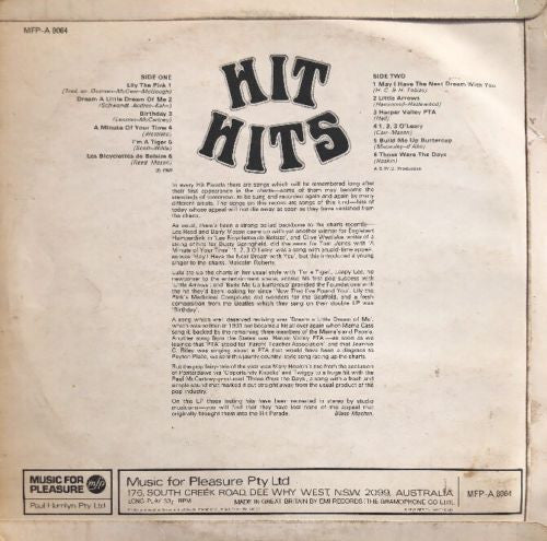 Unknown Artist : Hit Hits (LP, Album)