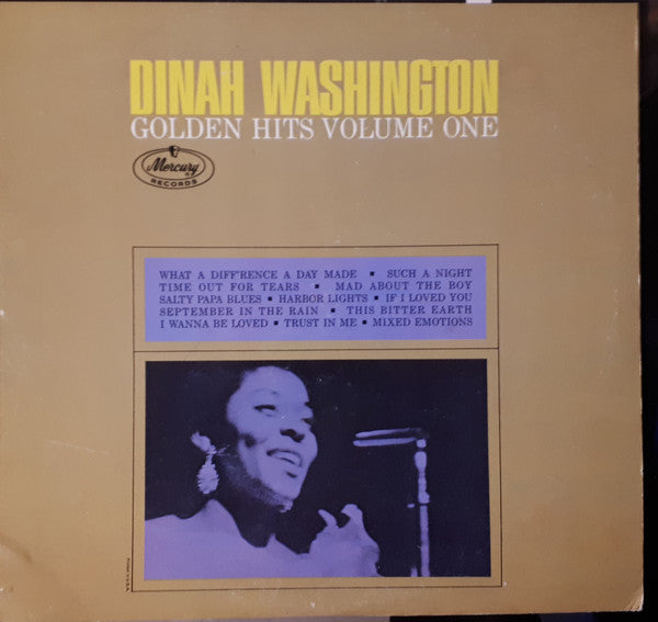 Dinah Washington : Golden Hits Volume One (LP, Comp, RE, 72 )