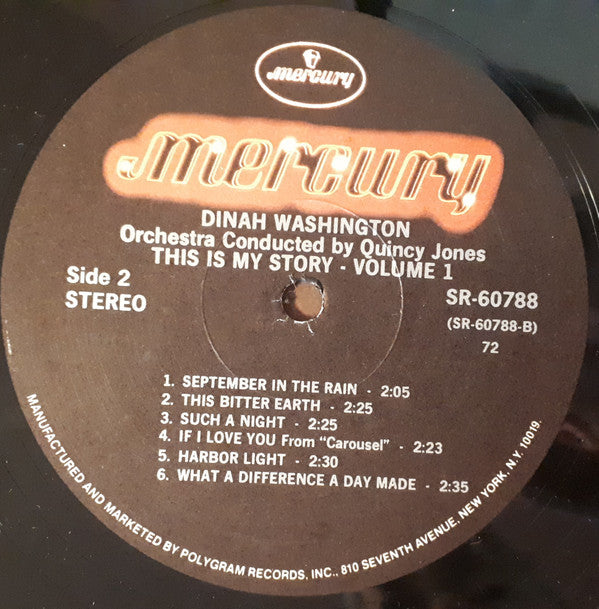Dinah Washington : Golden Hits Volume One (LP, Comp, RE, 72 )