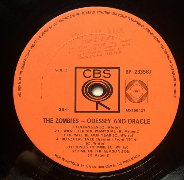 The Zombies : Odessey And Oracle (LP, Album, Mono)