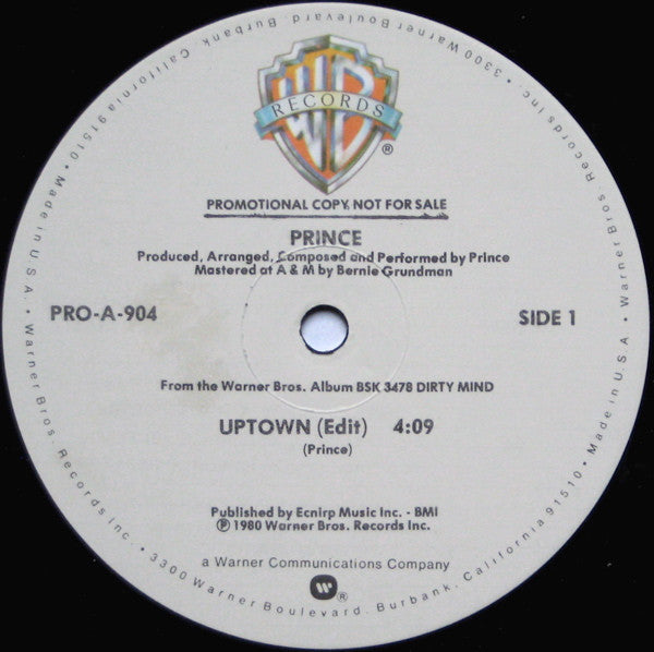 Prince : Uptown (12", Single, Promo)