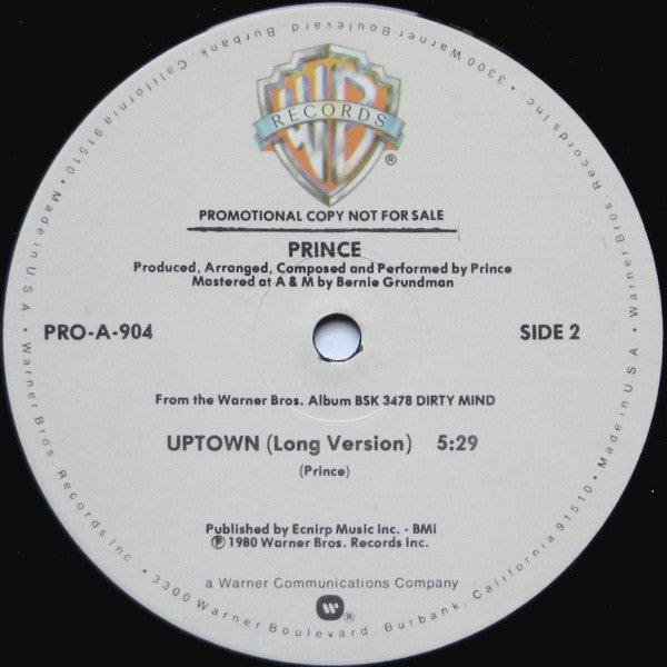 Prince : Uptown (12", Single, Promo)